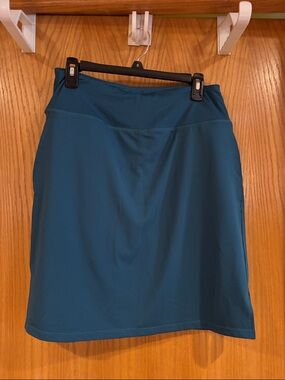 Baleaf, women’s knee length golf skort, blue teal, Large